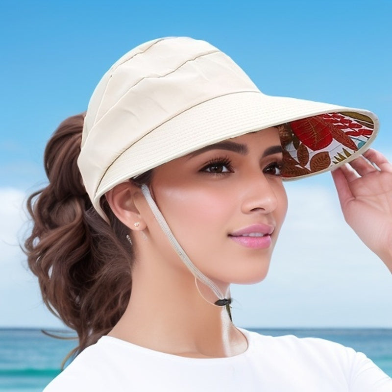 Women's Wide Brim Sun Visor Hat for Outdoor Activities