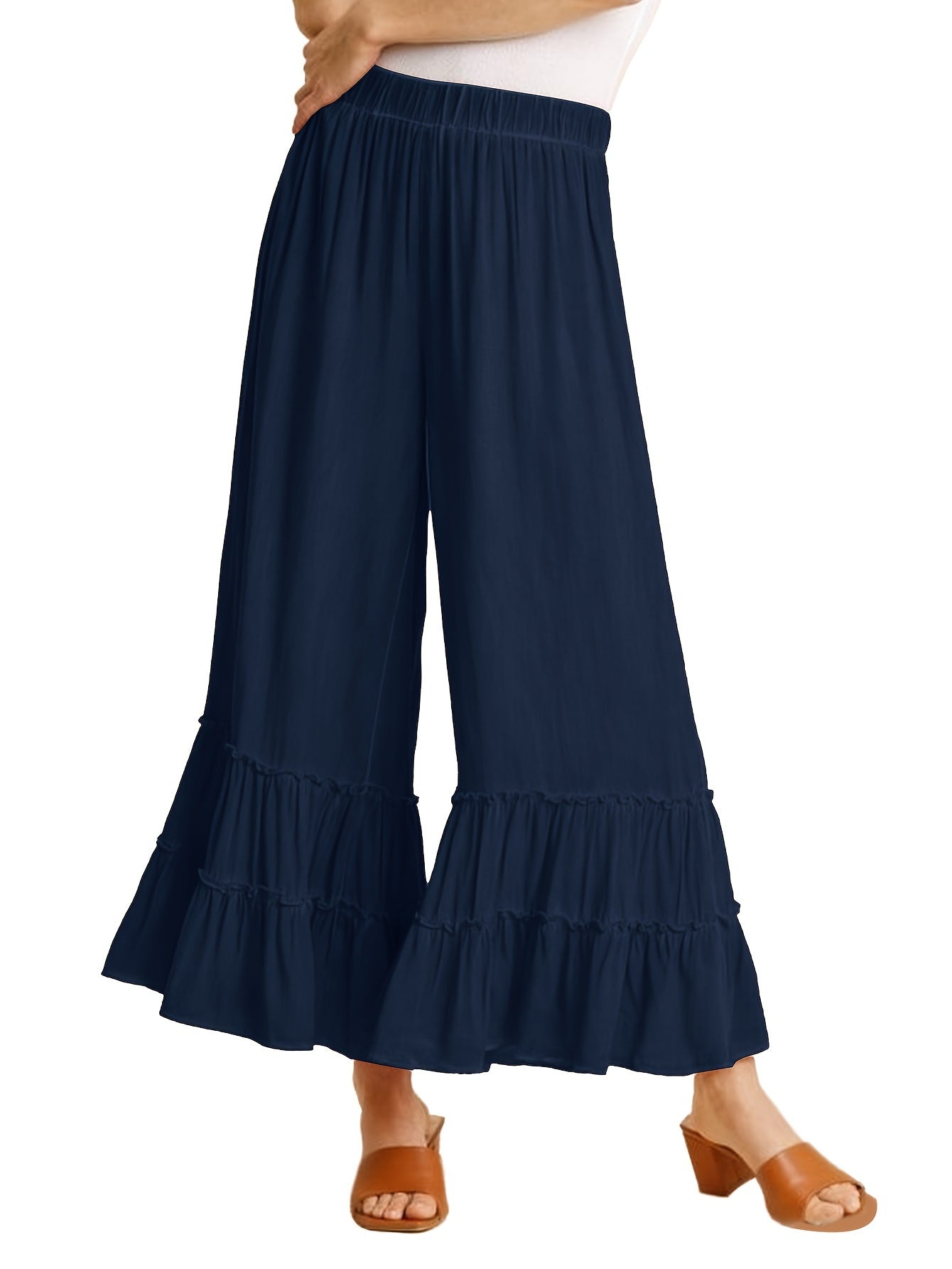 Women's High Waisted Wide Leg Palazzo Pants for Beach Style