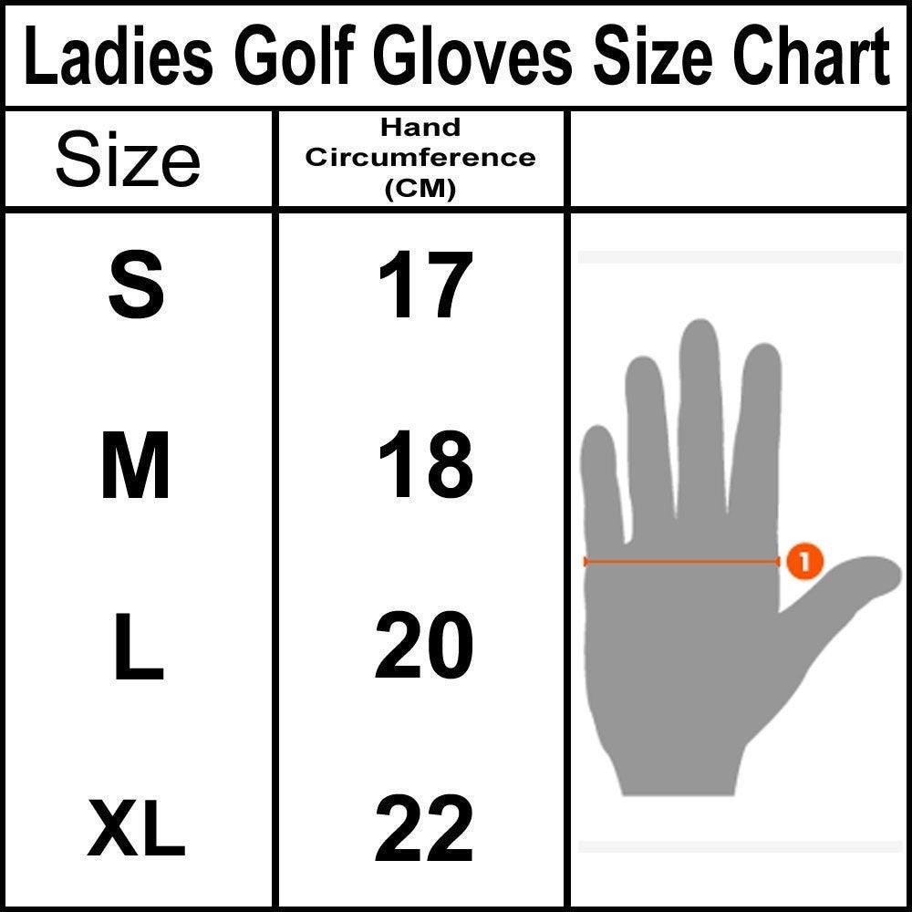 MRX Women's Left Hand Golf Glove Soft Cabretta Leather
