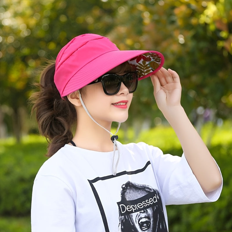 Women's Wide Brim Sun Visor Hat for Outdoor Activities