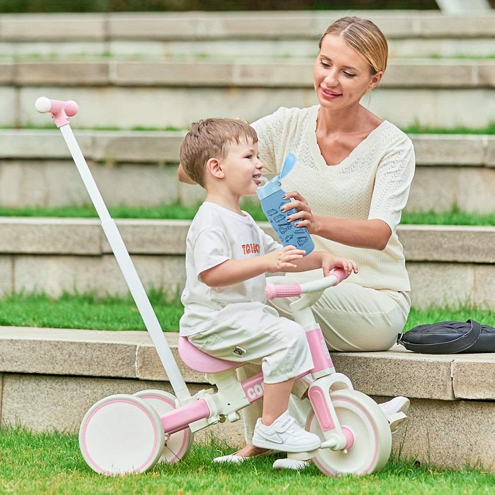 Convertible Toddler Tricycle with Removable Pedal and Adjustable Features
