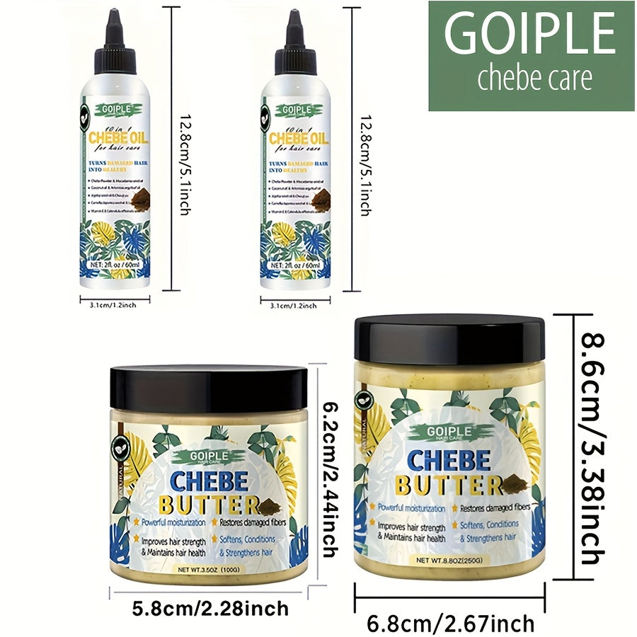 Intensive Chebe Hair Butter and Oil Set for Deep Hydration