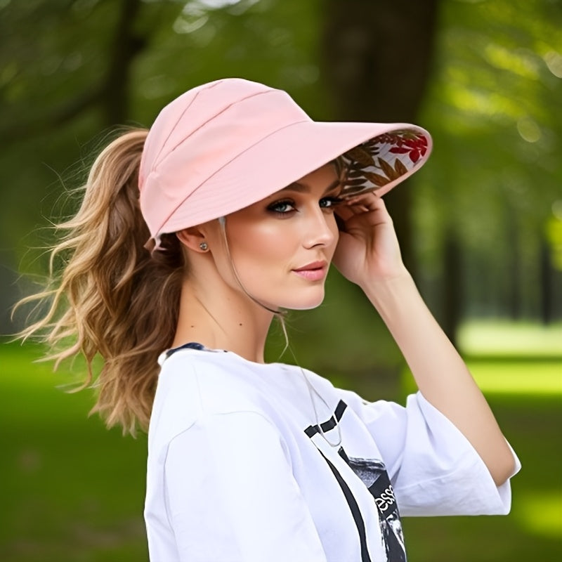 Women's Wide Brim Sun Visor Hat for Outdoor Activities