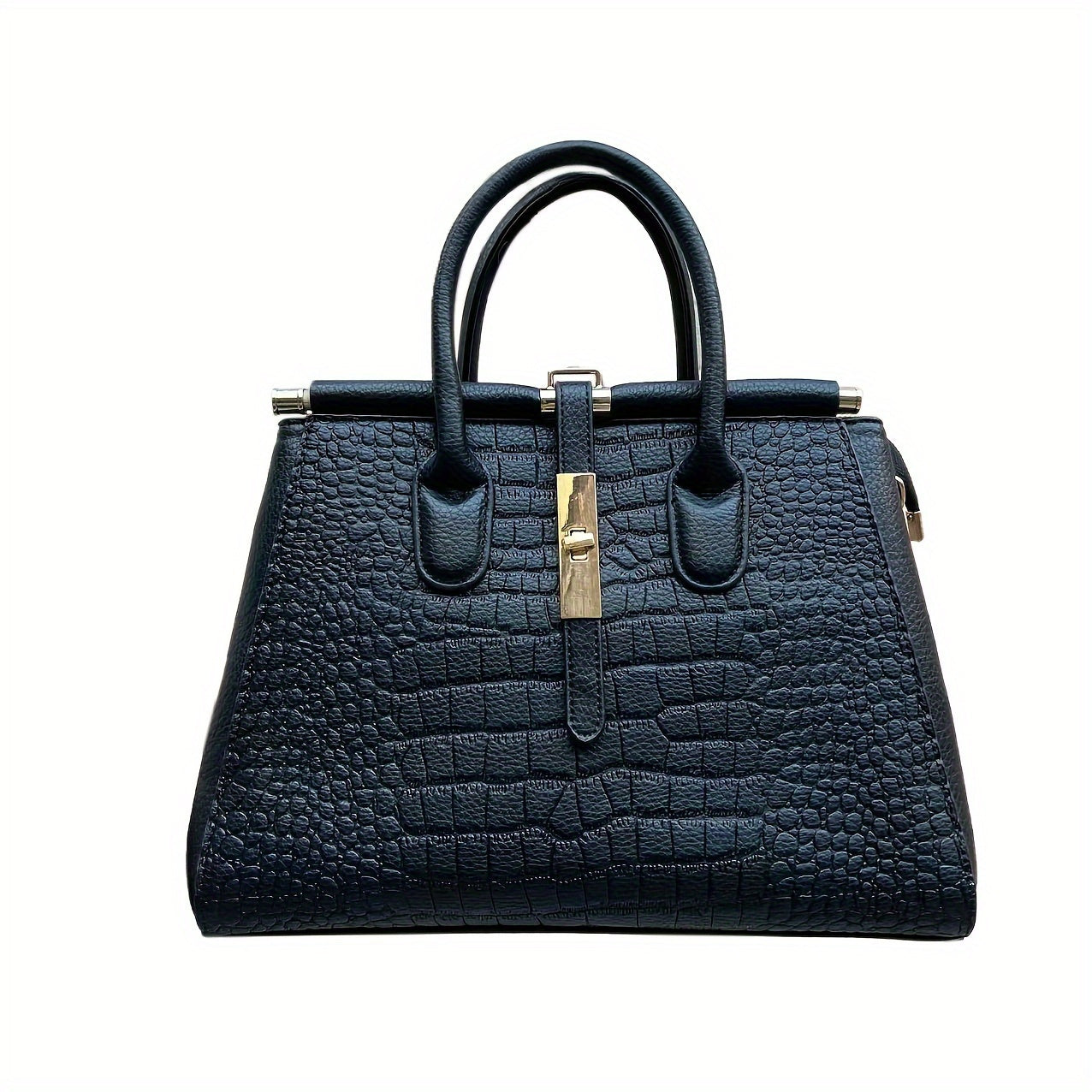 Elegant Crocodile Embossed Handbag for Work and Daily Use