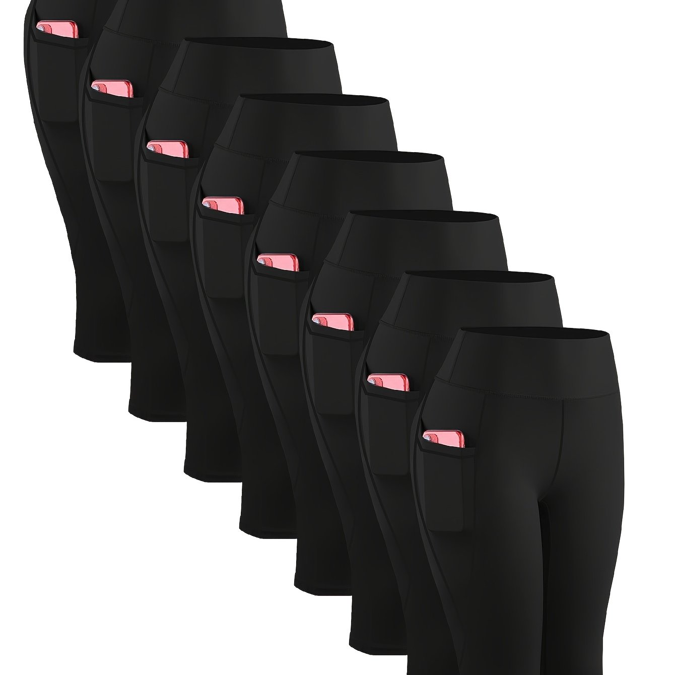 Women's Plus Size High-Waisted Yoga Leggings with Pockets