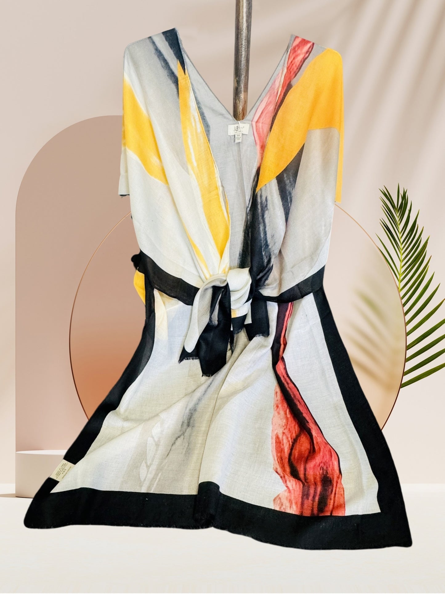Romantic Abstract Watercolor Print Kimono for Versatile Styling