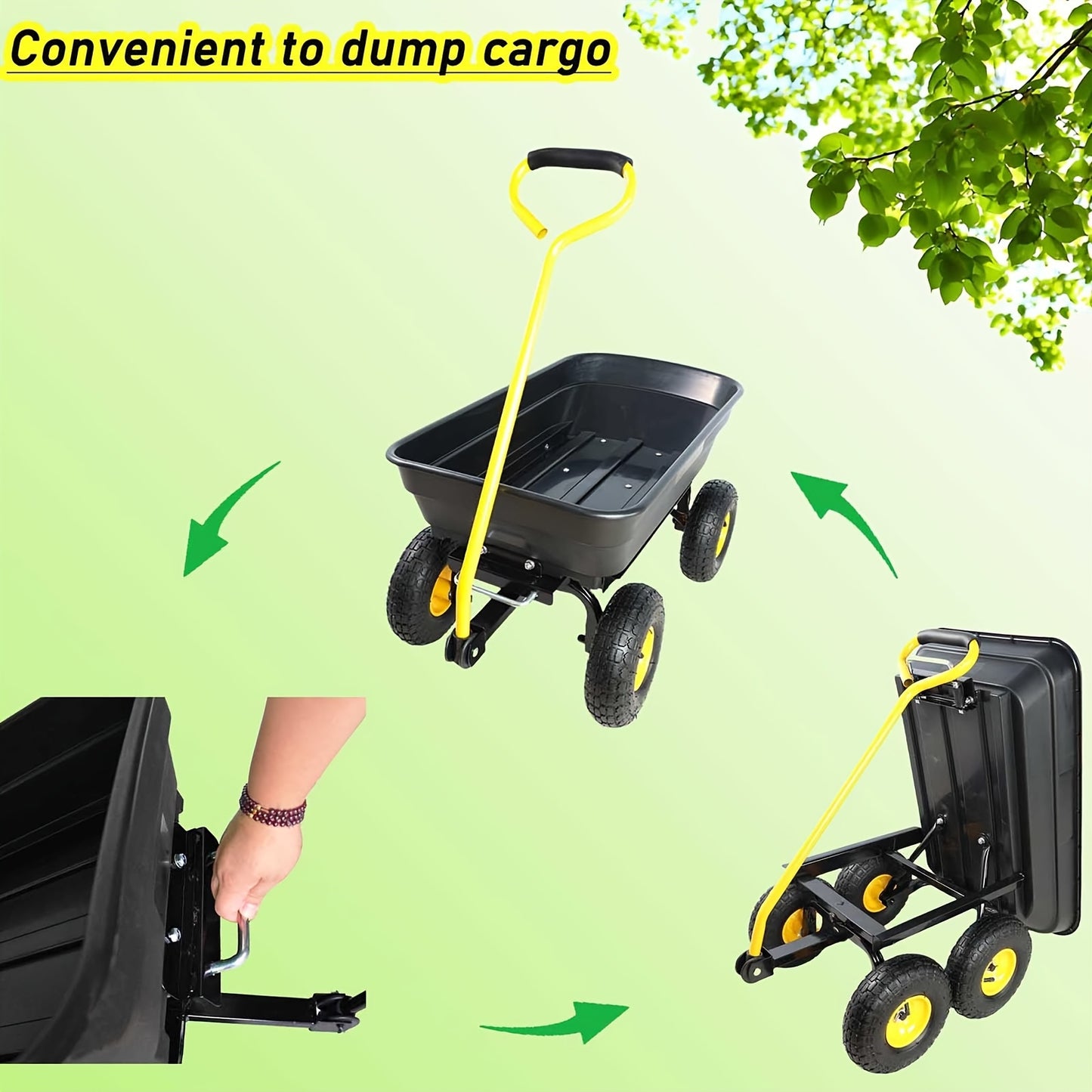 Heavy Duty Garden Cart for Easy Outdoor Gardening Tasks