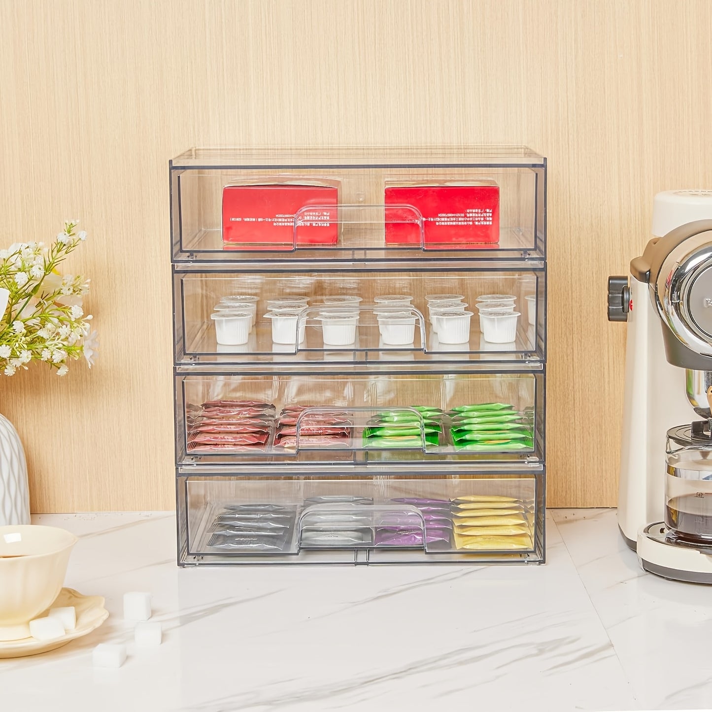 Vtopmart Clear Acrylic Stackable Storage Drawers for Home Organization