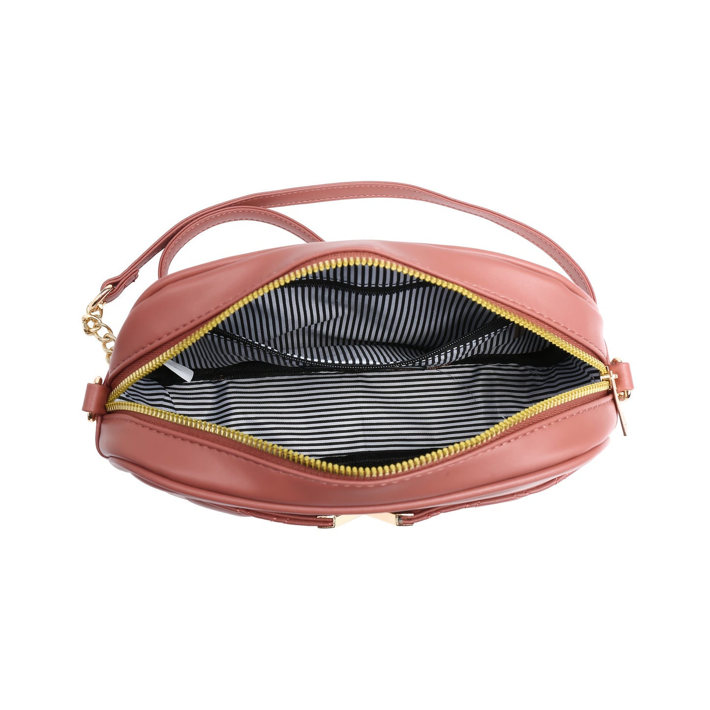 Stylish Quilted Crossbody Bag with Golden-Tone Chain Strap