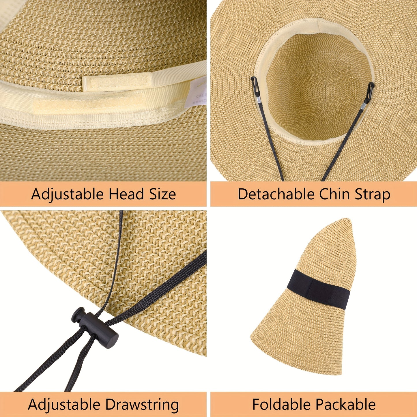 Womens Wide Brim Sun Hat With UV Protection for Beach