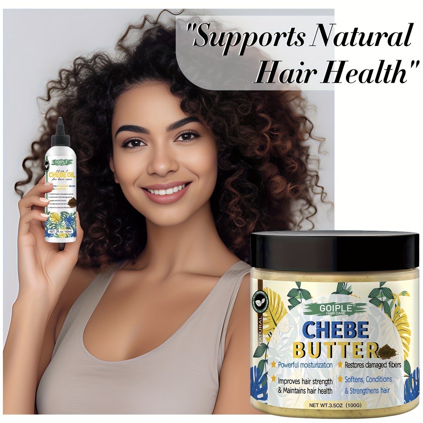 Intensive Chebe Hair Butter and Oil Set for Deep Hydration