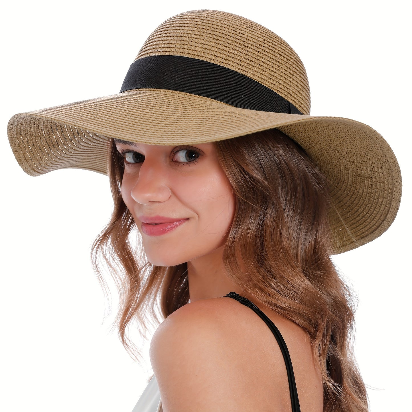Womens Wide Brim Sun Hat With UV Protection for Beach