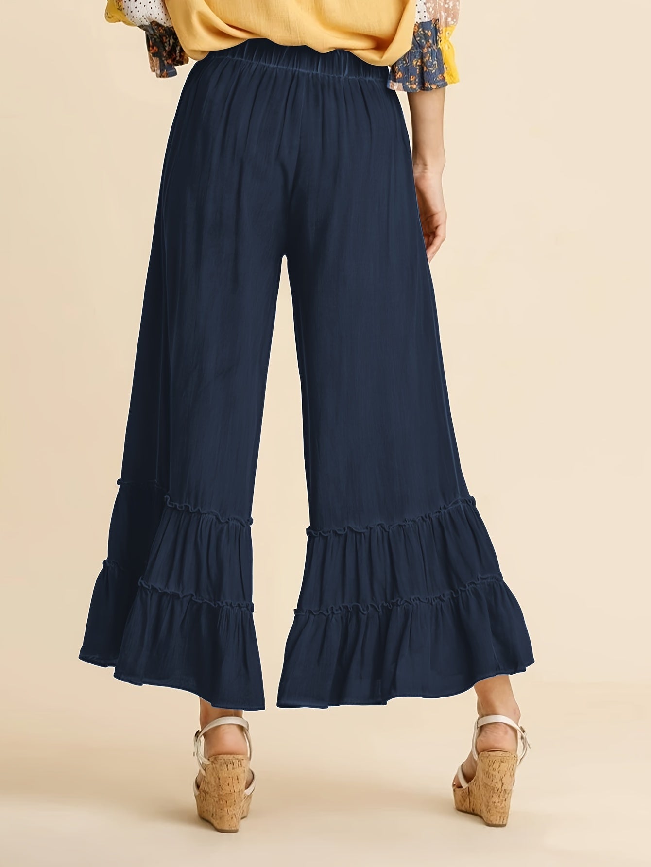 Women's High Waisted Wide Leg Palazzo Pants for Beach Style