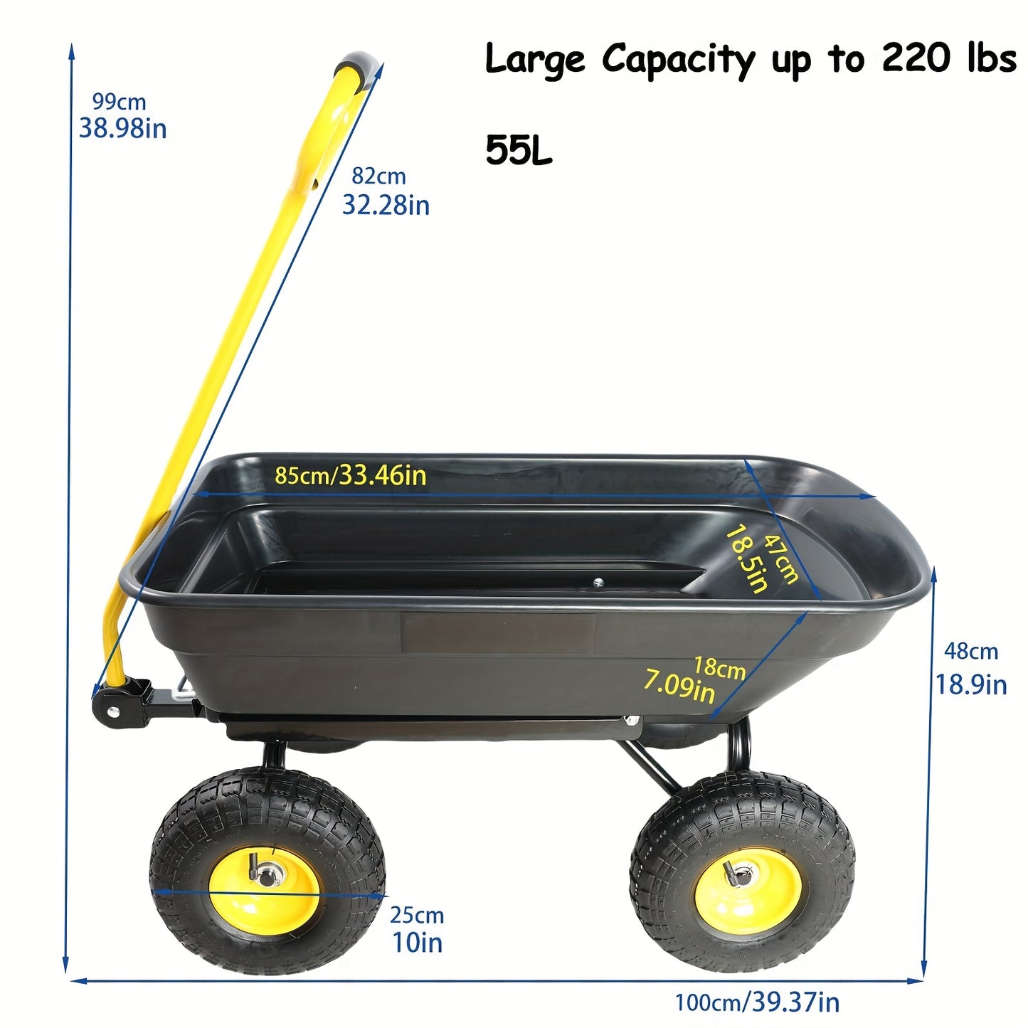 Heavy Duty Garden Cart for Easy Outdoor Gardening Tasks