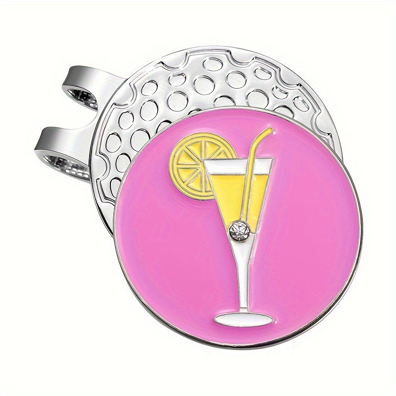 Y2K Cute Cocktail Golf Ball Marker With Magnetic Hat Clip
