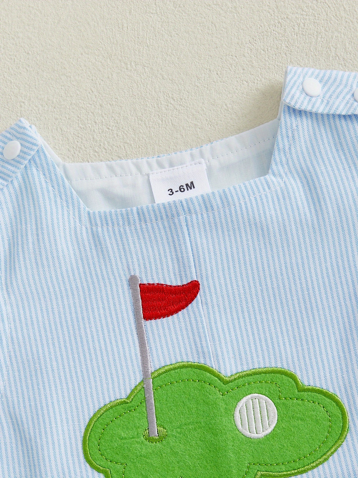 Baby Boy Romper Golf Embroidery Plaid Sleeveless Newborn Jumpsuit Infant Overalls for Summer Outdoor