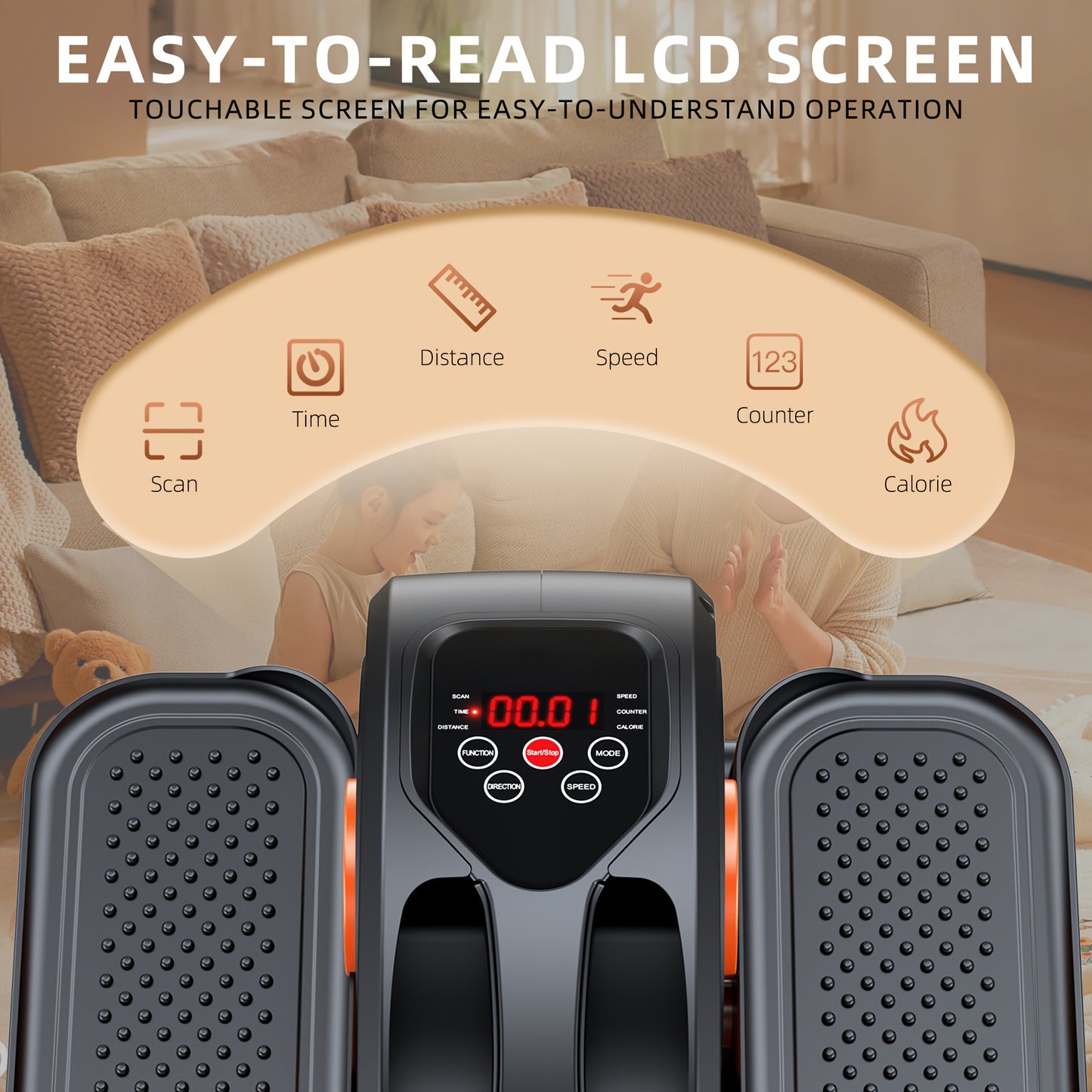 Portable Under Desk Elliptical Machine for Convenient Leg Exercise