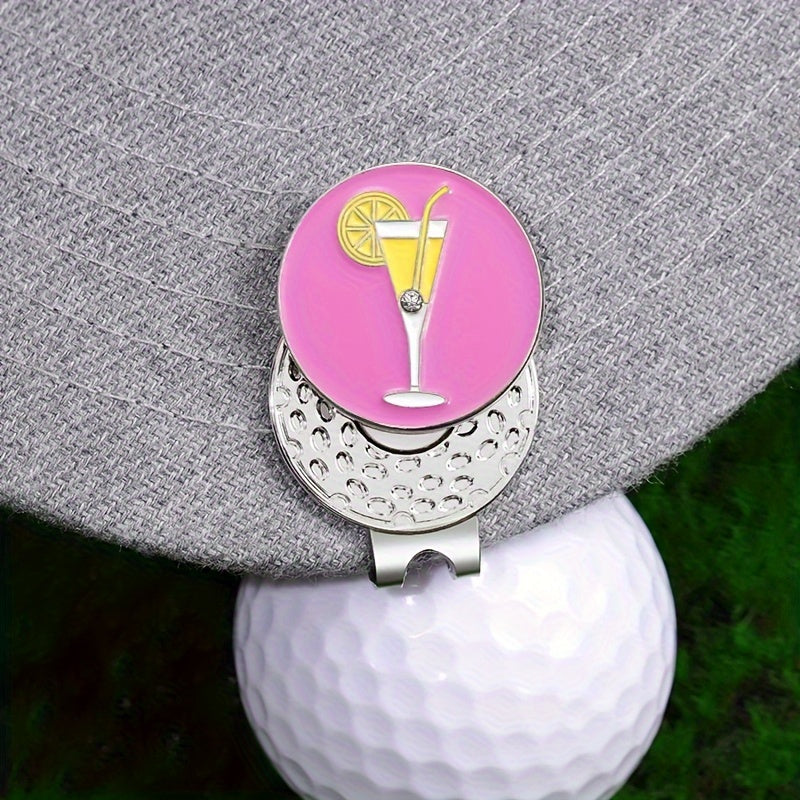 Y2K Cute Cocktail Golf Ball Marker With Magnetic Hat Clip
