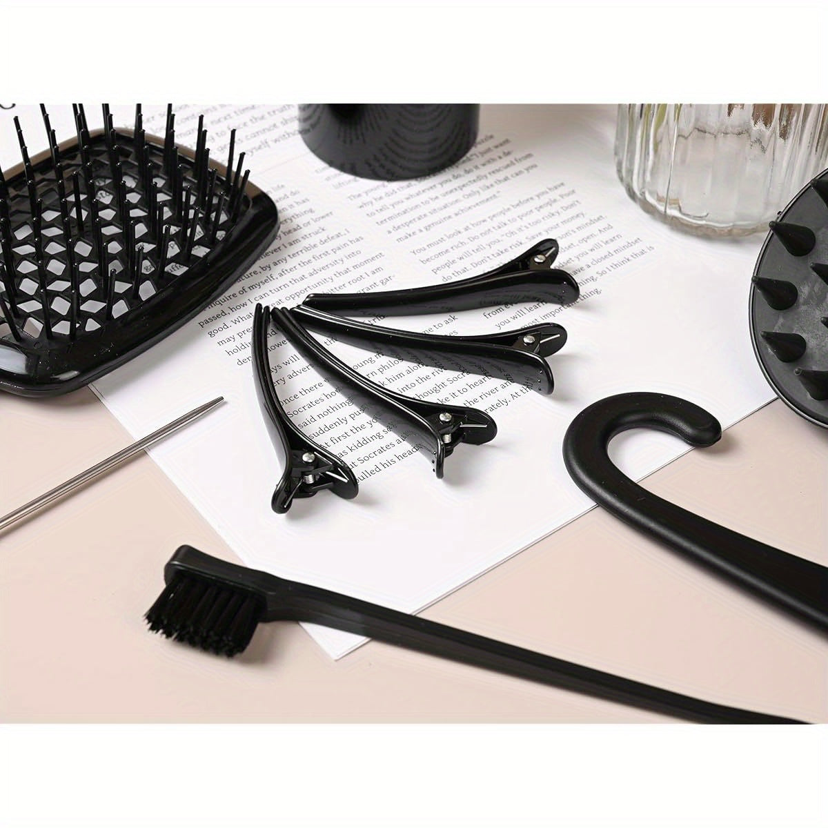 Hair Brush Set with Detangling Tools and Scalp Massager
