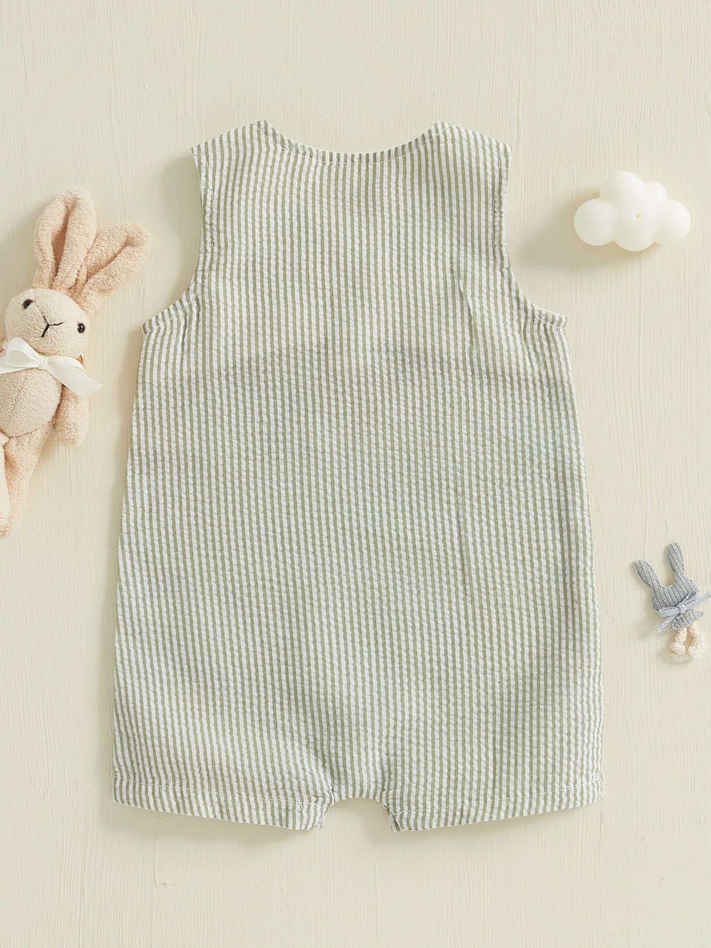 Toddler Girls Boys Overall Rompers Easter Clothes Rabbit Carrot Embroidered Sleeveless Baby Bodysuits Jumpsuits for Outdoor Fun