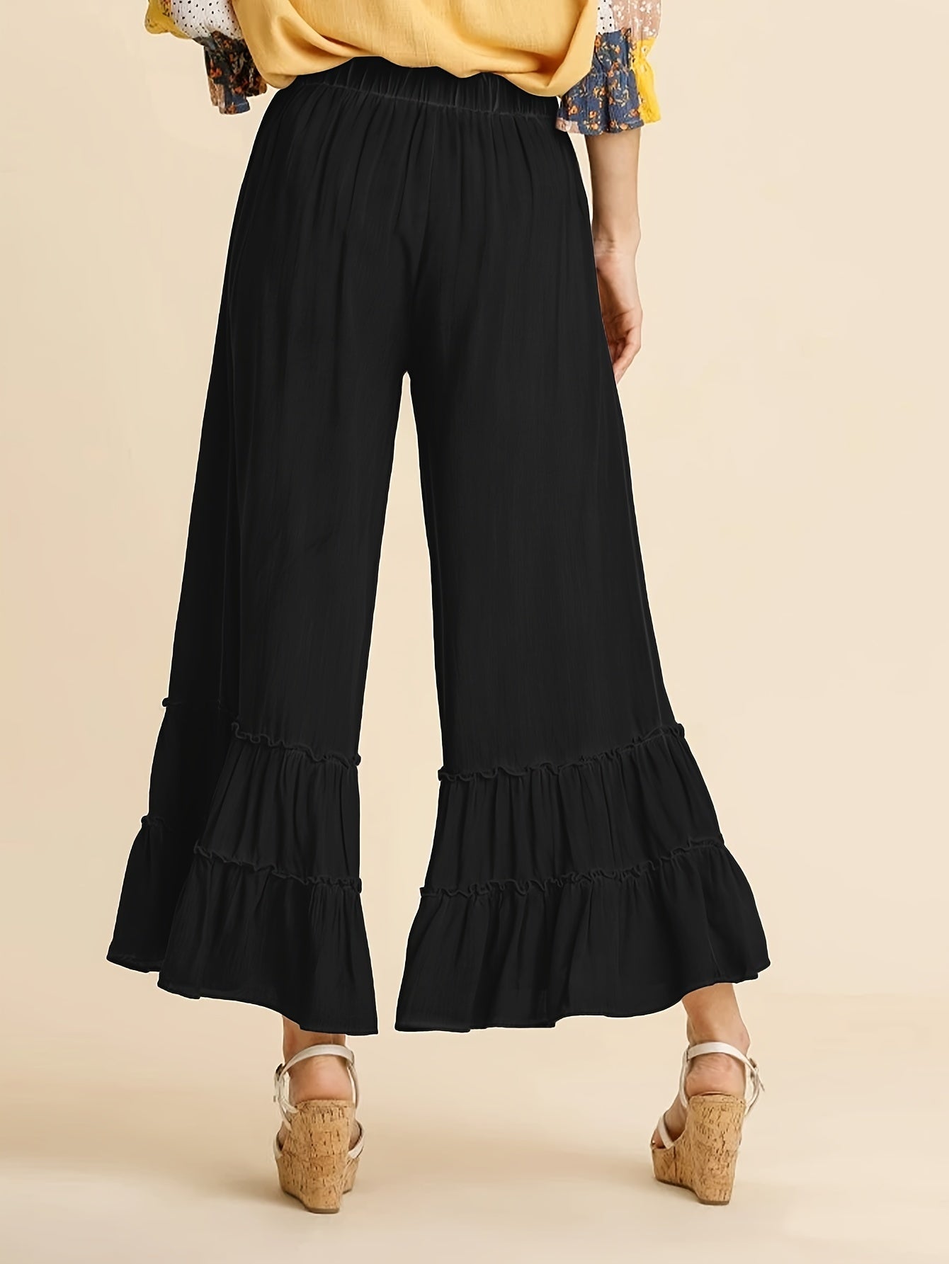 Women's High Waisted Wide Leg Palazzo Pants for Beach Style