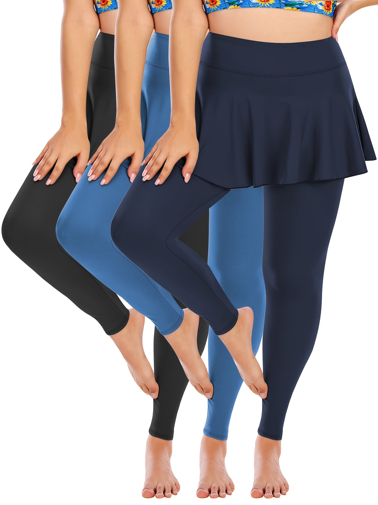 Women's Plus Size High-Waisted Tennis Skorts with Pockets