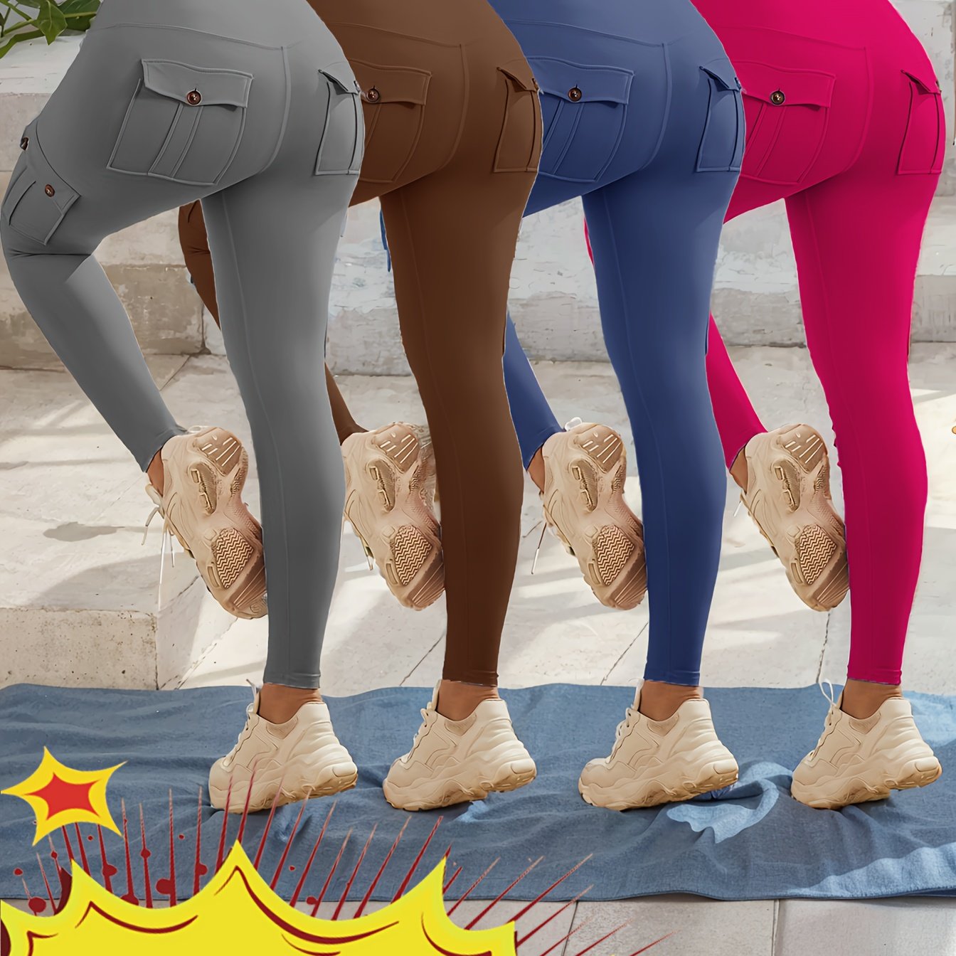 High Waist Yoga Leggings with Pockets for Workout and Running