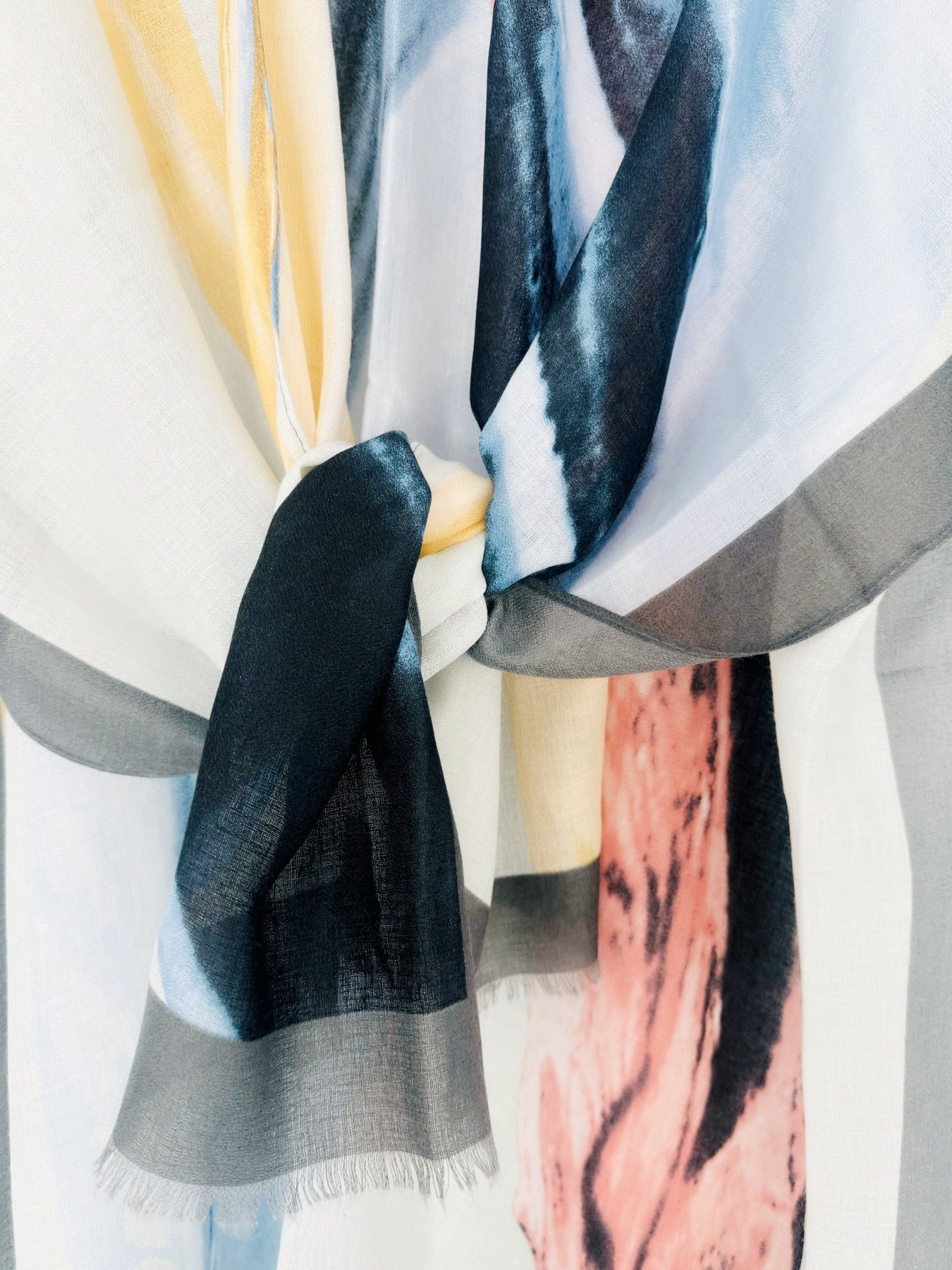 Romantic Abstract Watercolor Print Kimono for Versatile Styling