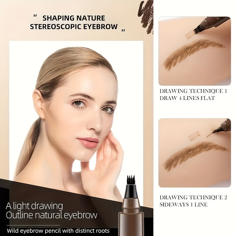 4-Tip Eyebrow Pencil for Natural-Looking Perfect Brows