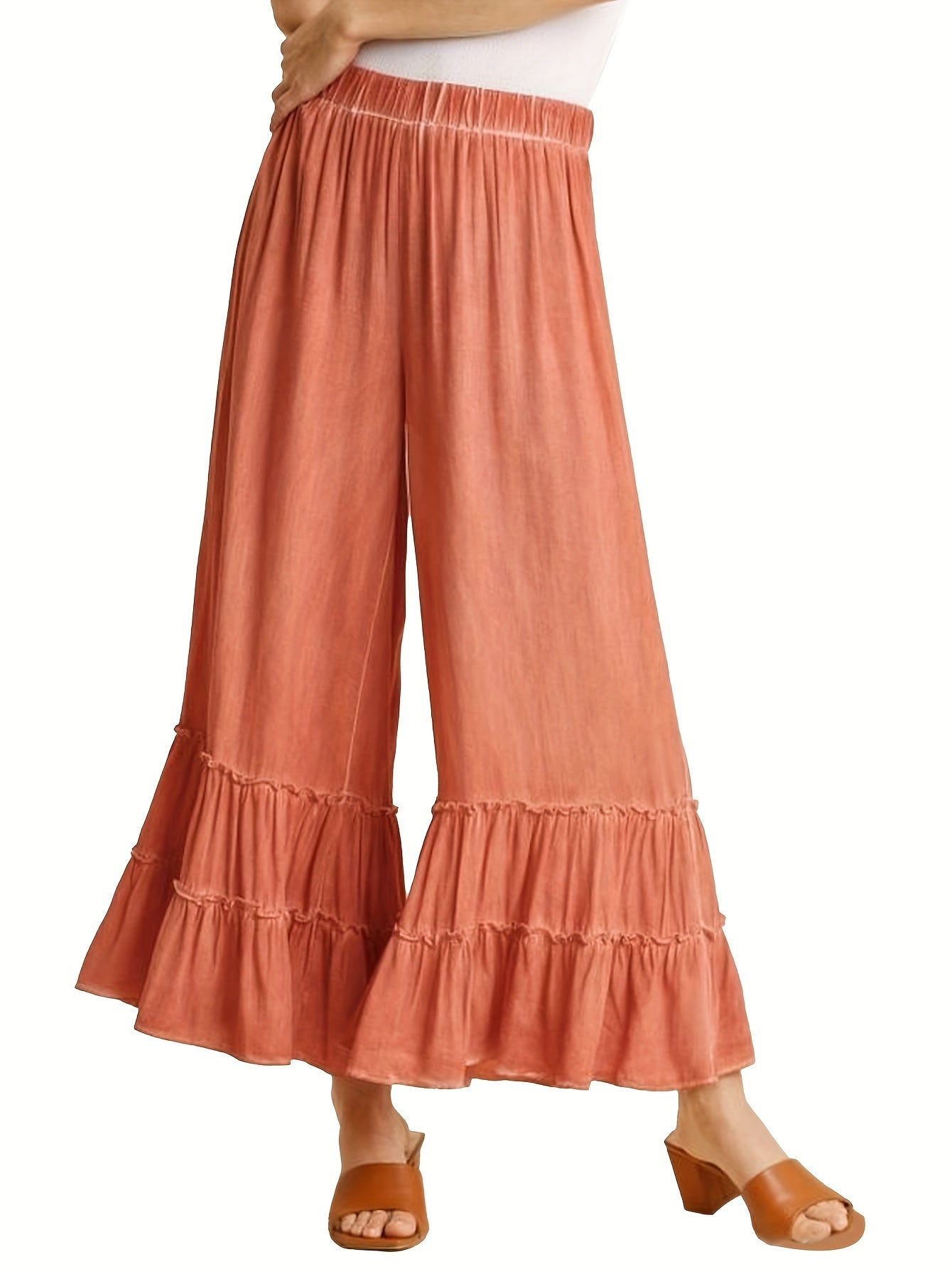Women's High Waisted Wide Leg Palazzo Pants for Beach Style