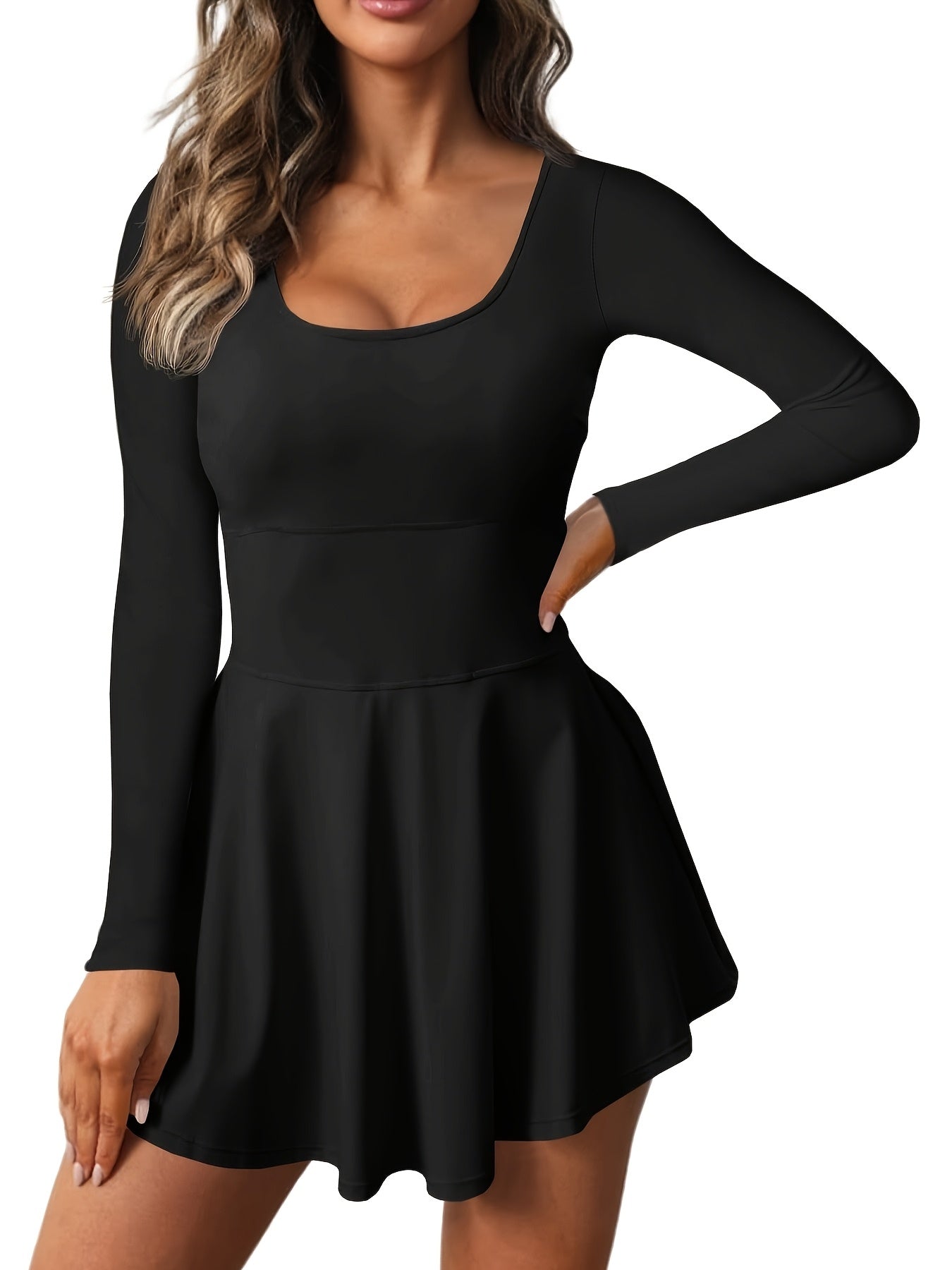Women's 2-in-1 Tennis Golf Dress with Built-In Shorts