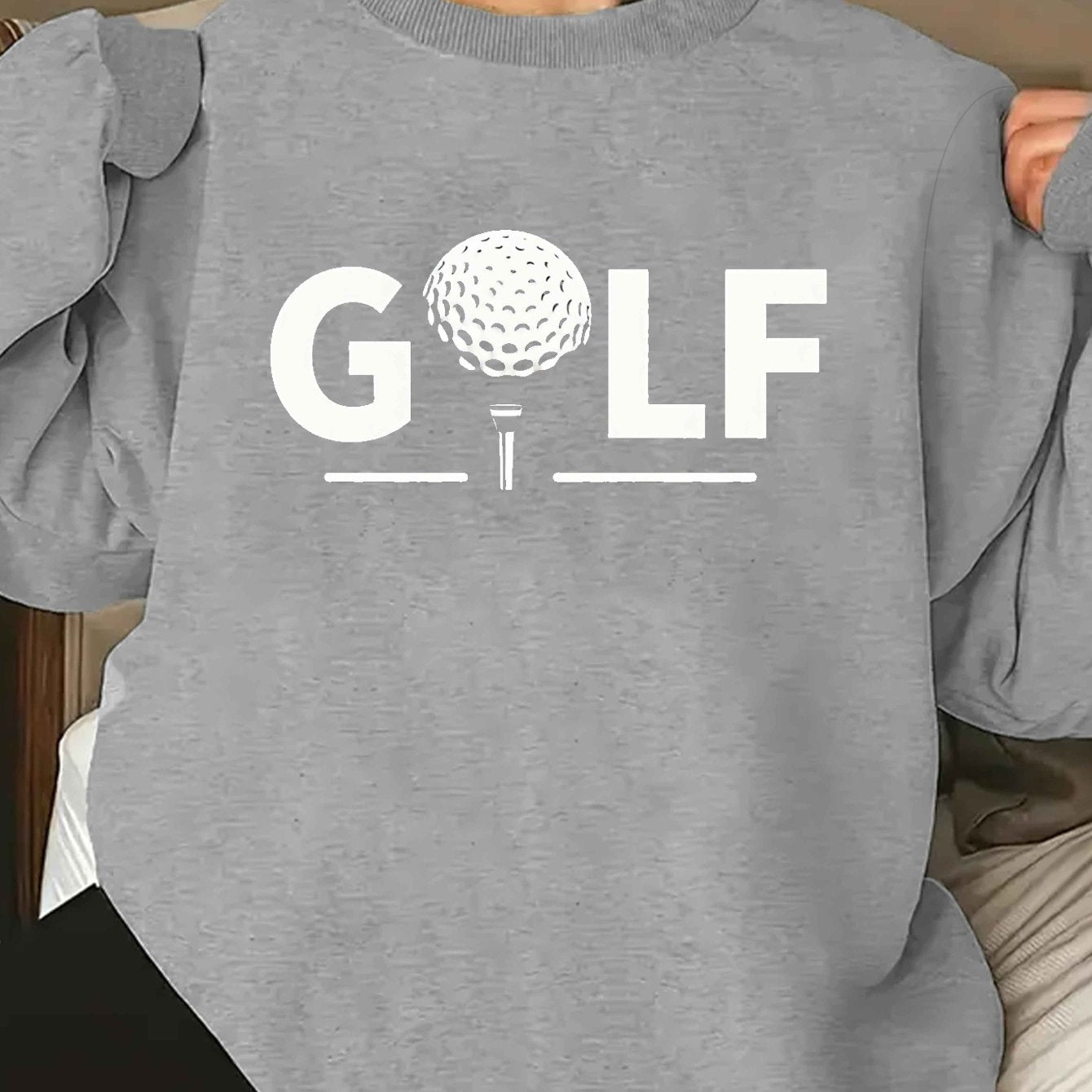 Women's Cozy Golf Sweatshirt with Stylish Golf Print Design