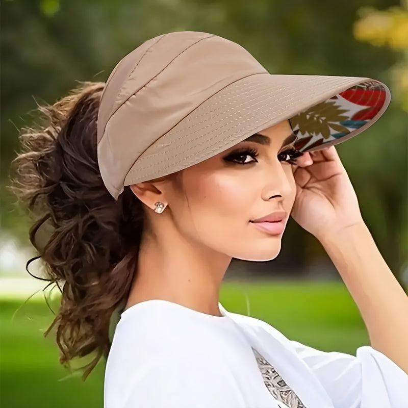 Women's Wide Brim Sun Visor Hat for Outdoor Activities