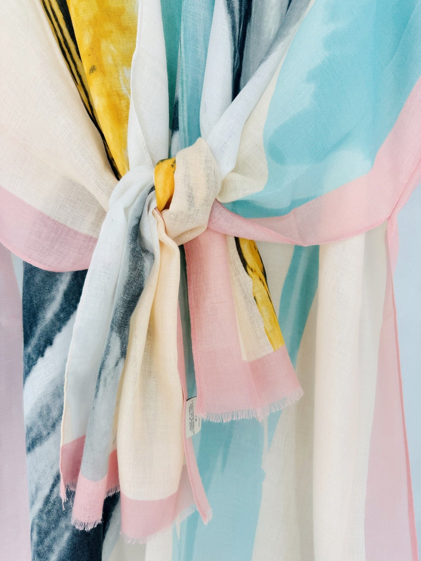 Romantic Abstract Watercolor Print Kimono for Versatile Styling