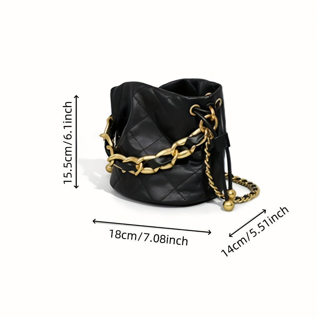 Premium Genuine Leather Bucket Bag for Stylish Women