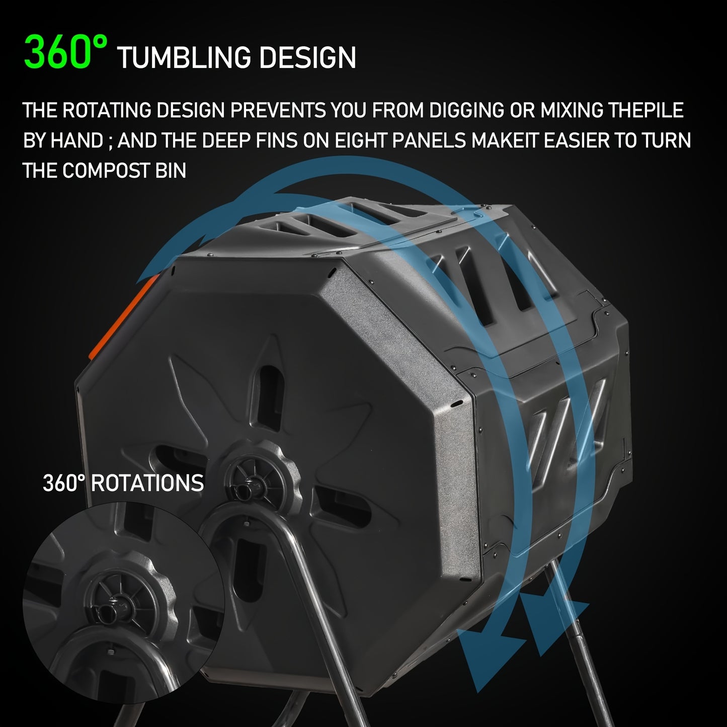 Efficient Dual Chamber Compost Bin for Easy Garden Waste Recycling