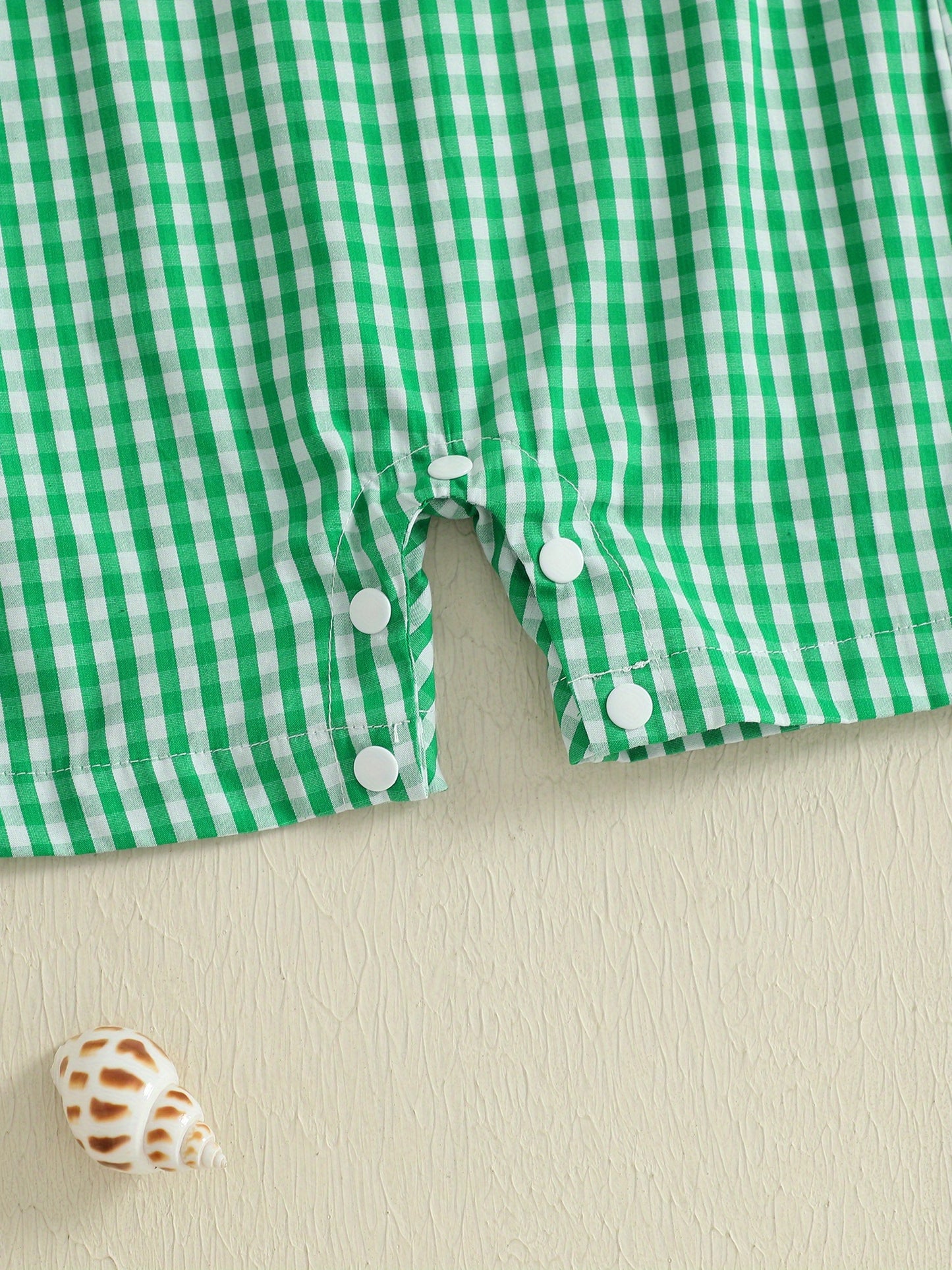Baby Boys Summer Romper Embroidered Fish Plaid Sleeveless Jumpsuit Loose Fit Machine Washable Infant Overalls Newborn Breathable Casual Outfit Easy Diaper Change Soft Text