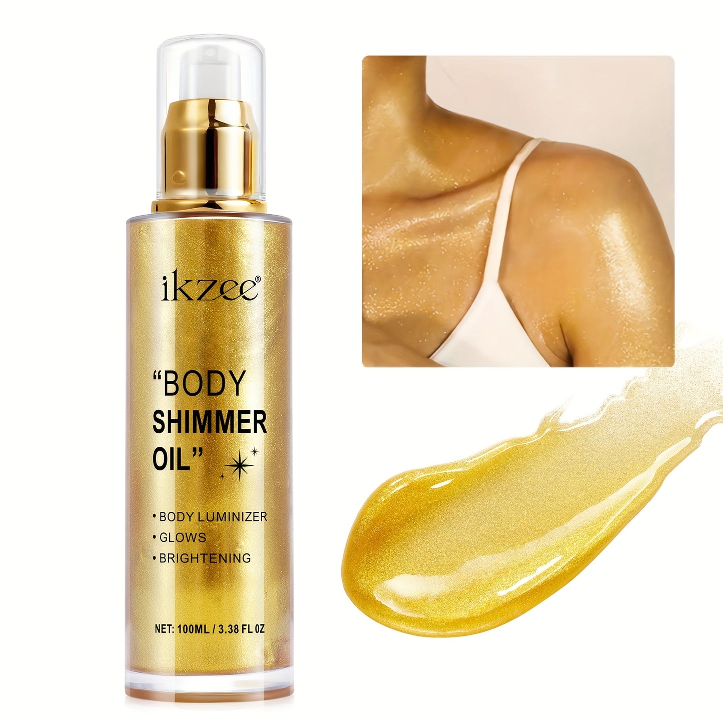Body Glitter Oil for Radiant Skin and Festive Occasions