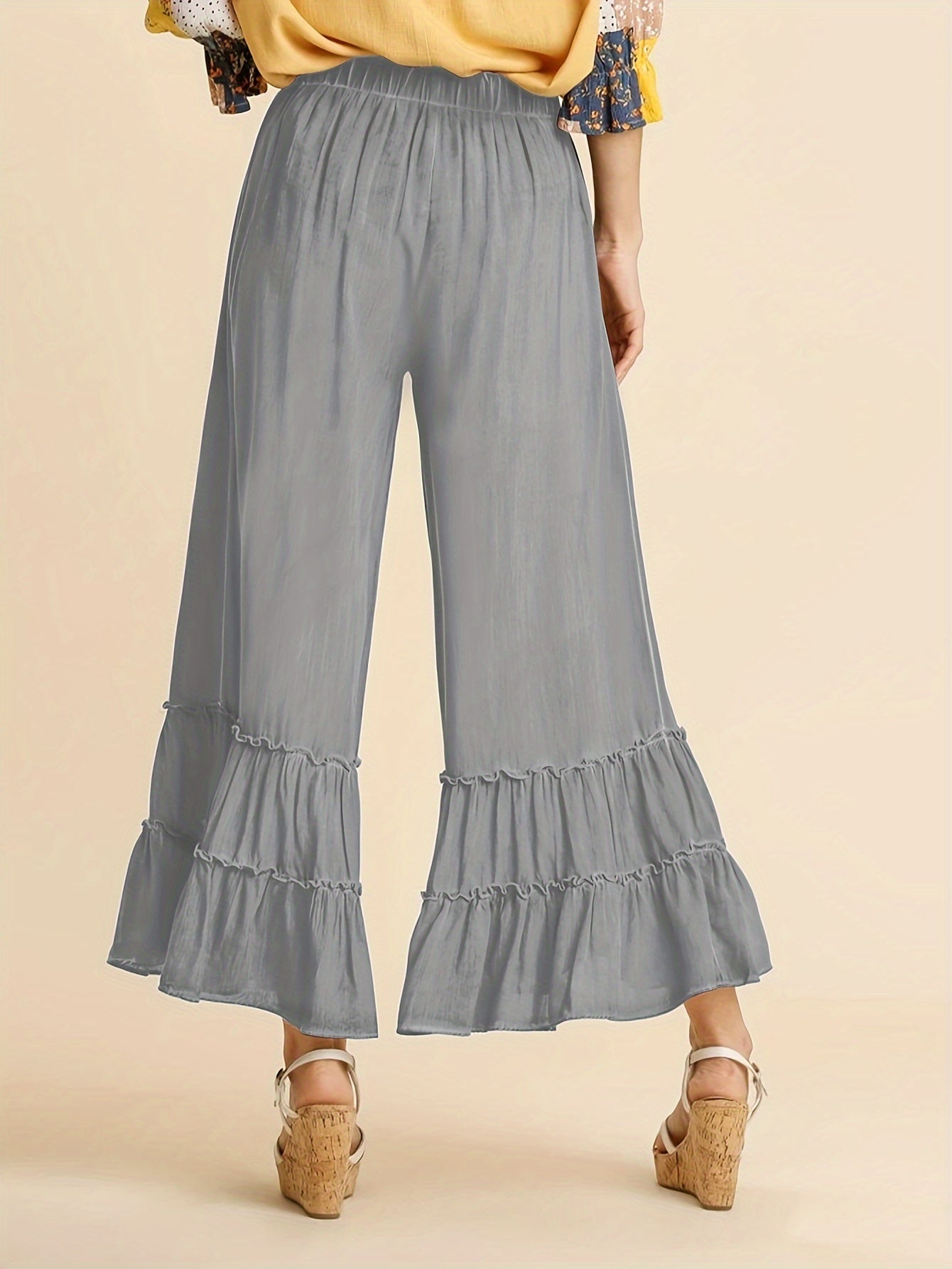 Women's High Waisted Wide Leg Palazzo Pants for Beach Style