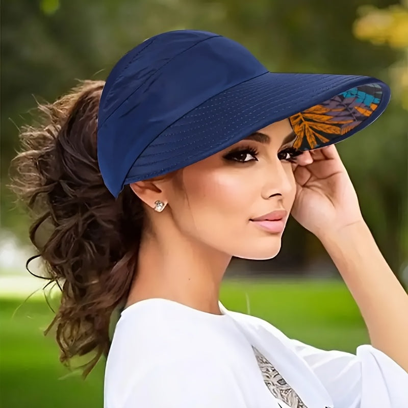 Women's Wide Brim Sun Visor Hat for Outdoor Activities