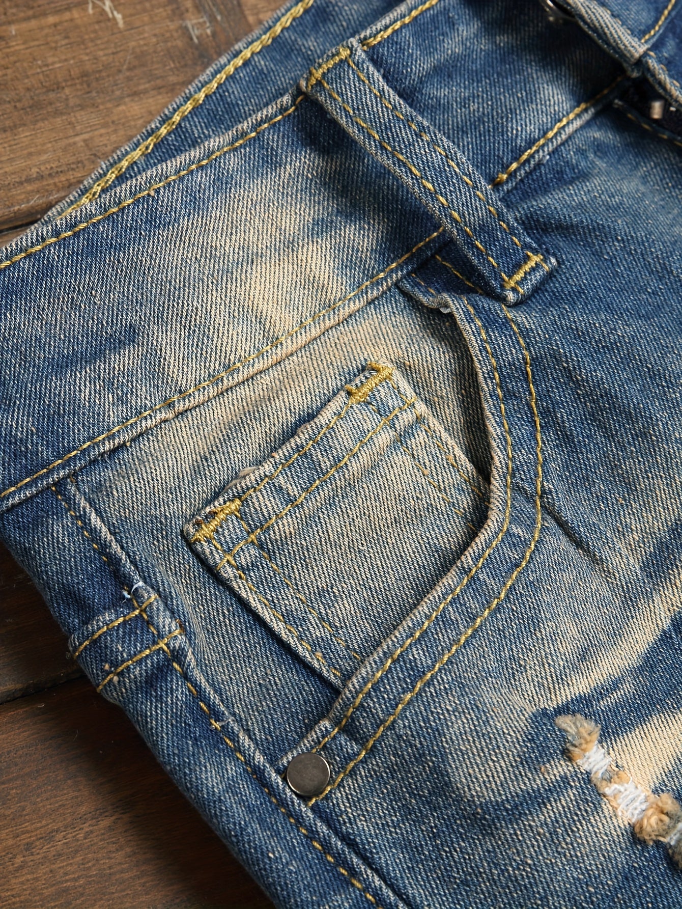 Boys Vintage Inspired Ripped Denim Shorts Stretchy Casual Summer Wear with Elastic Waistband