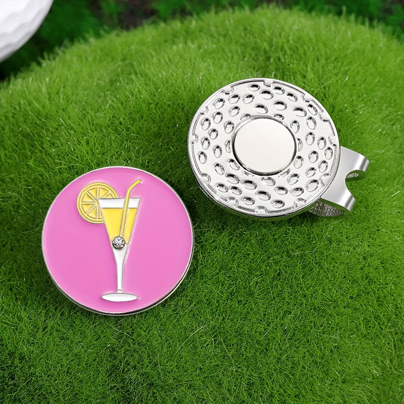 Y2K Cute Cocktail Golf Ball Marker With Magnetic Hat Clip