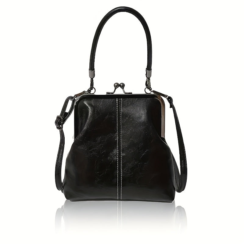 Fashionable Women's Crossbody Handbag with Twist Lock and Tassel