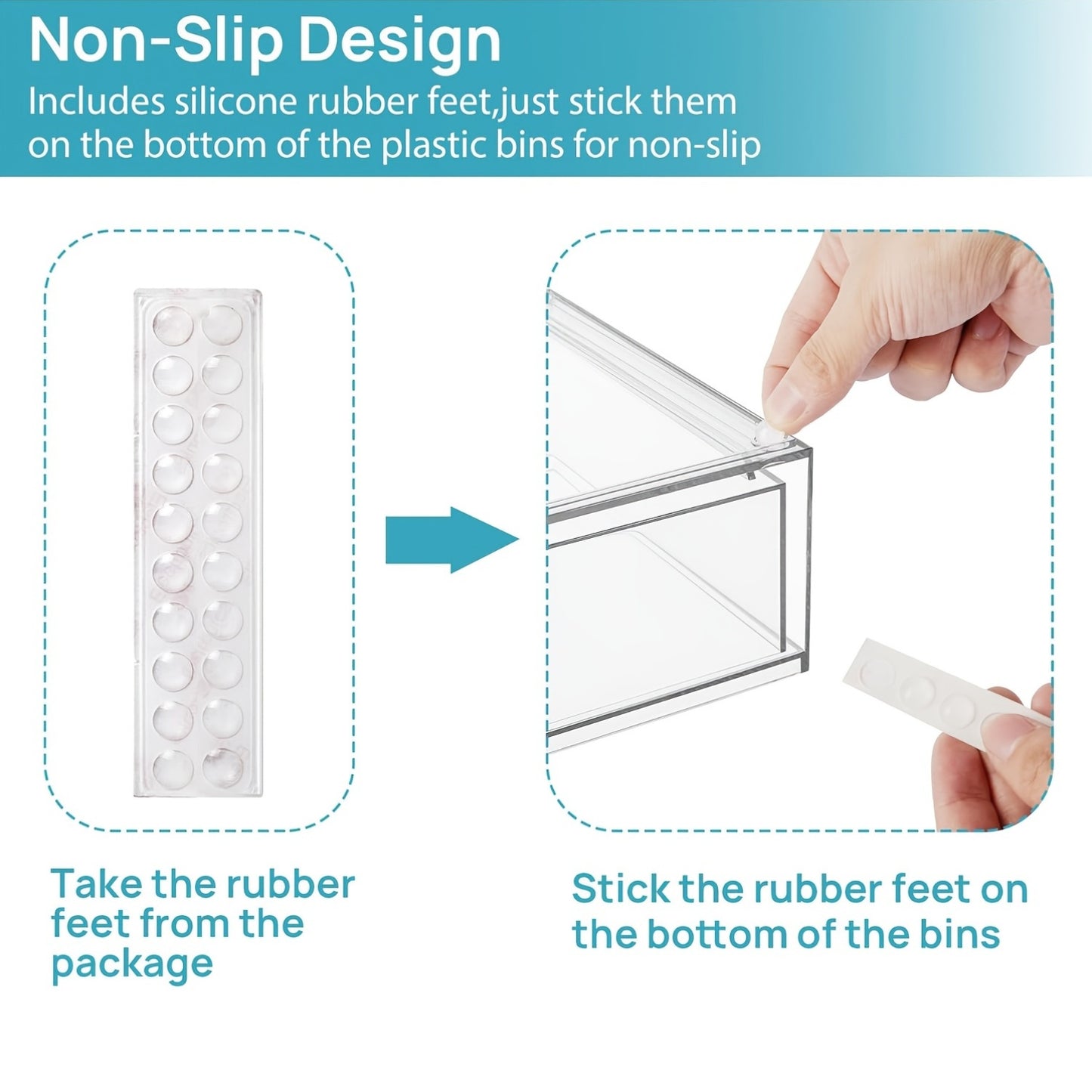 Vtopmart Clear Acrylic Stackable Storage Drawers for Home Organization