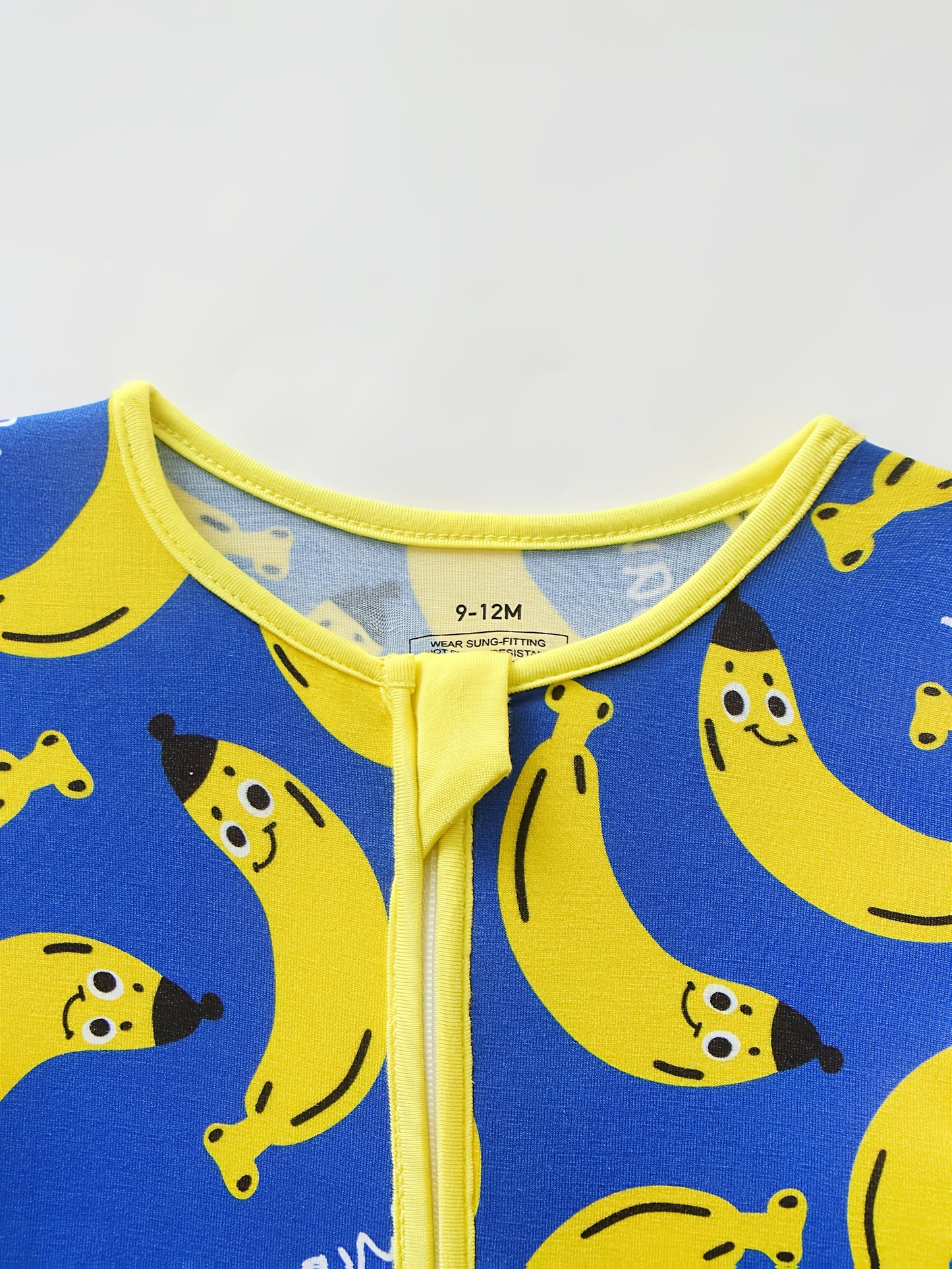 Baby Boys Bamboo Fiber Onesie with Two-Way Zipper and Protectors