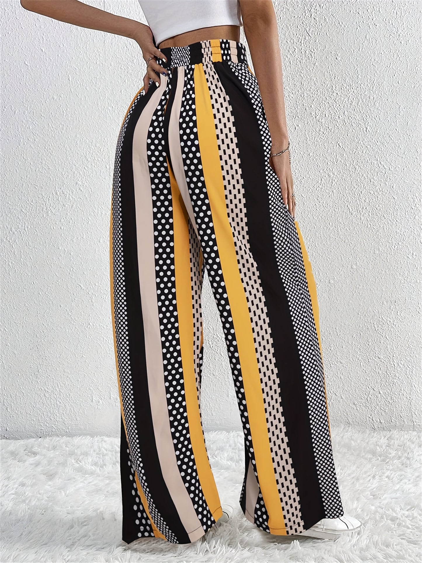 Women High Waisted Wide Leg Palazzo Pants with Pockets