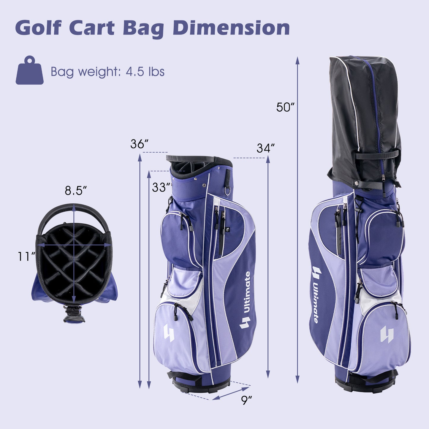MAXMASS Women's Complete Golf Club Set with Portable Cart Bag