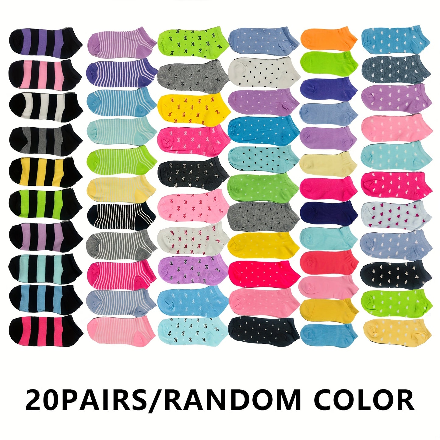 Soft Comfortable Candy-Colored Socks for Women Gift Pack