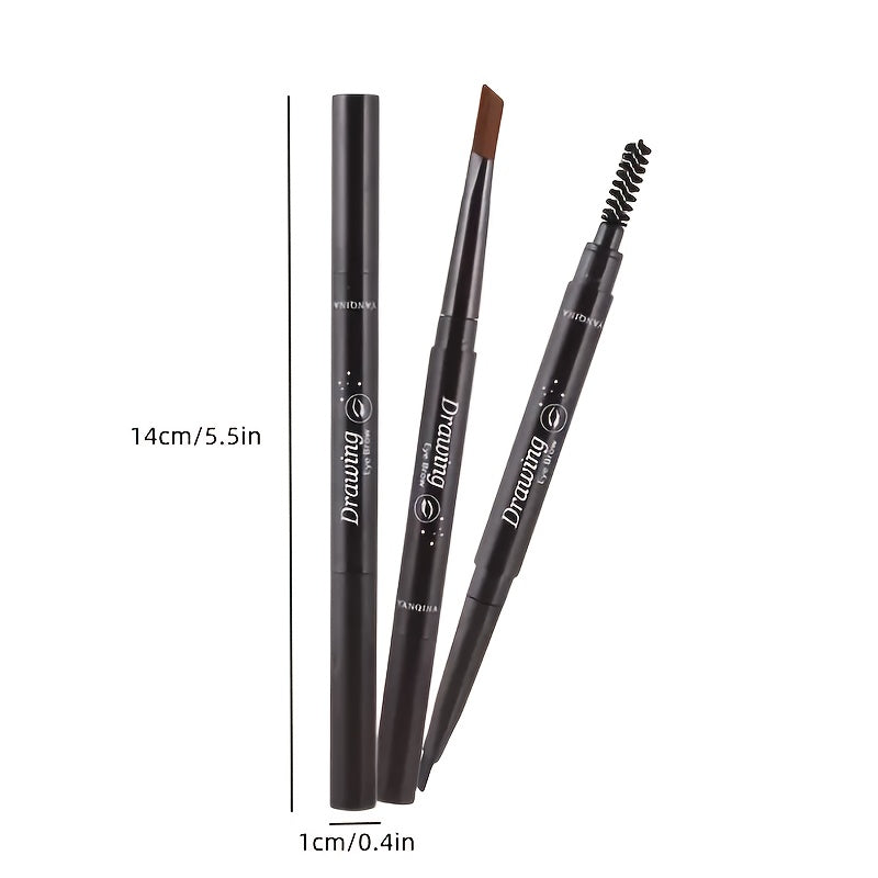 Double Ended Waterproof Eyebrow Pencil with Brush 12 Pack