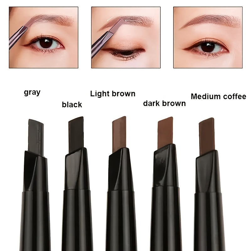 Double Ended Waterproof Eyebrow Pencil with Brush 12 Pack